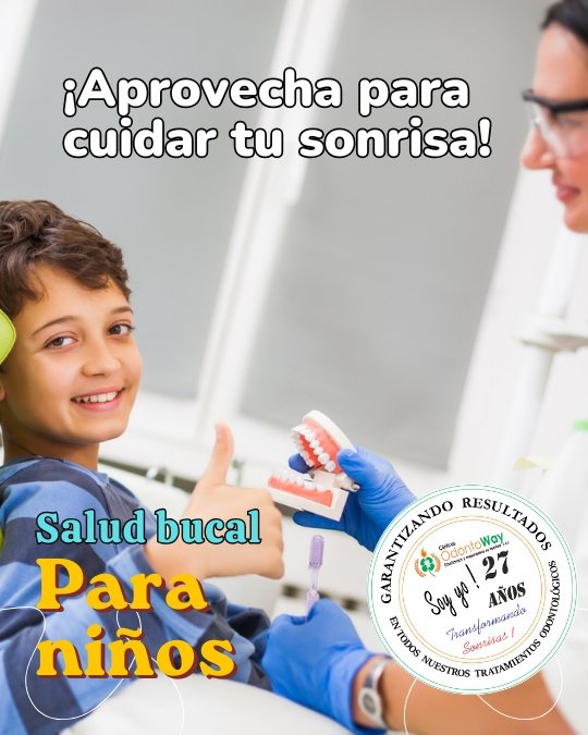 Odontopediatría en Usaquén y Unicentro: Salud bucal para niños en Clínica OdontoWay con 27 años de experiencia.
